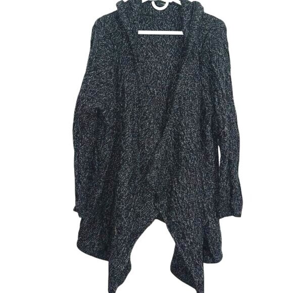 Torrid Womens Hooded Knit Cardigan Sweater Size 2 Black & White - Picture 1 of 8